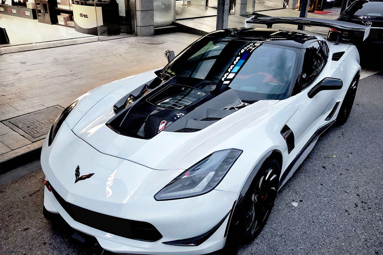 2013-2019 Corvette Z06 Grandsport AR Style Carbon Fiber Side Skirts - Carbonado