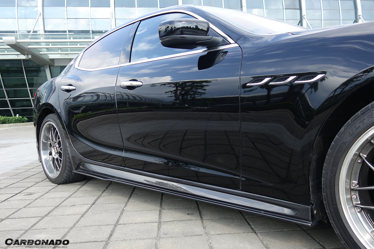 2014-2017 Maserati Ghibli EPC Style Side Skirts - Carbonado