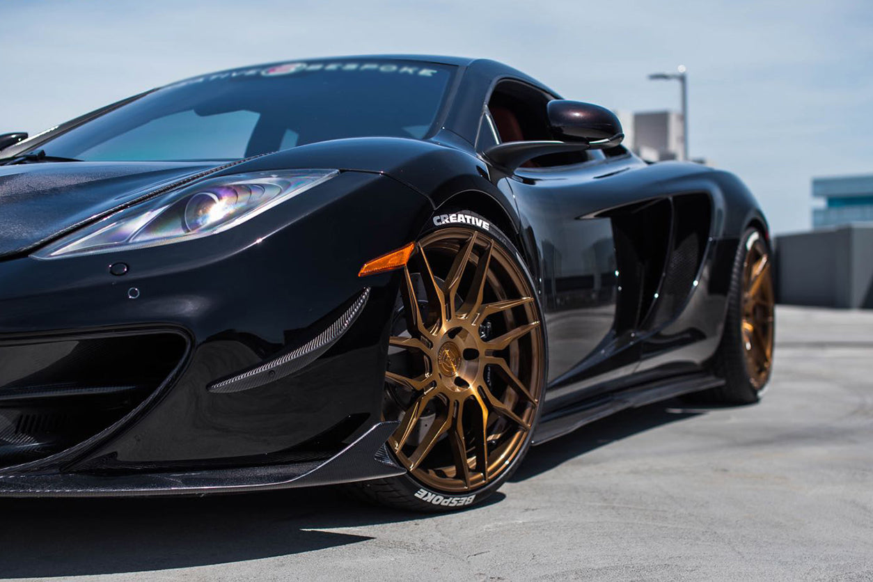 2011-2015 McLaren MP4 12C 650S RZS Style Carbon Fiber Side Skirts - Carbonado