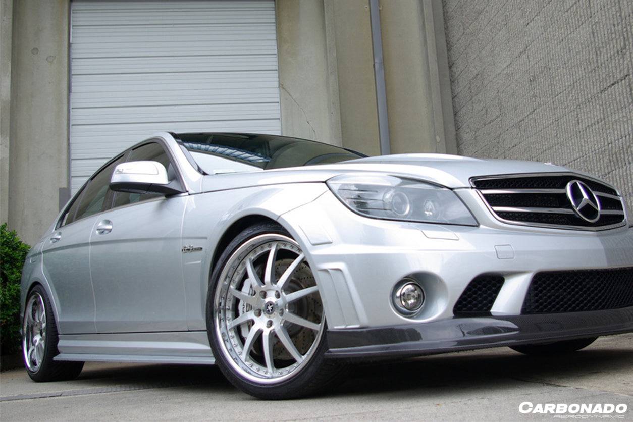 2008-2014 Mercedes Benz W204 C63 AMG RZ Style Carbon Fiber Side Skirts - Carbonado