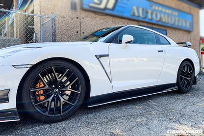 2008-2022 Nissan GTR R35 CBA/DBA VA-II Style Carbon Fiber Side Skirts Under Board - Carbonado