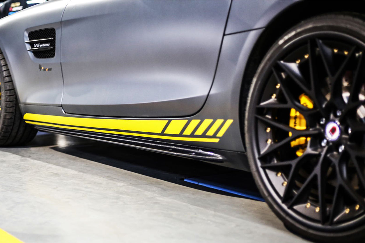 2015-2018 Mercedes Benz AMG GT/GTS Carbon Fiber Side Skirts Splitters - DarwinPRO Aerodynamics