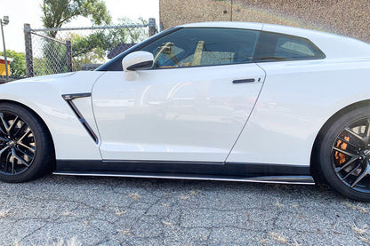2008-2022 Nissan GTR R35 CBA/DBA VA-II Style Carbon Fiber Side Skirts Under Board - Carbonado