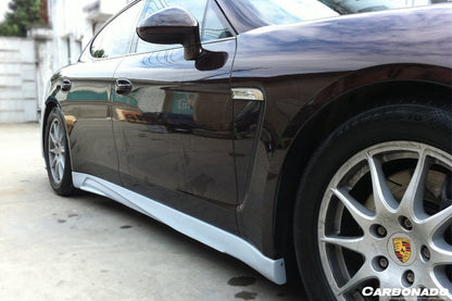 2013-2016 Porsche Panamera 970.2 ARN Style Carbon Fiber Side Skirts - Carbonado