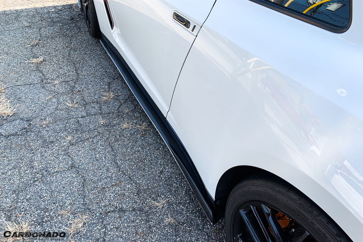 2008-2022 Nissan GTR R35 CBA/DBA VA-II Style Carbon Fiber Side Skirts Under Board - Carbonado