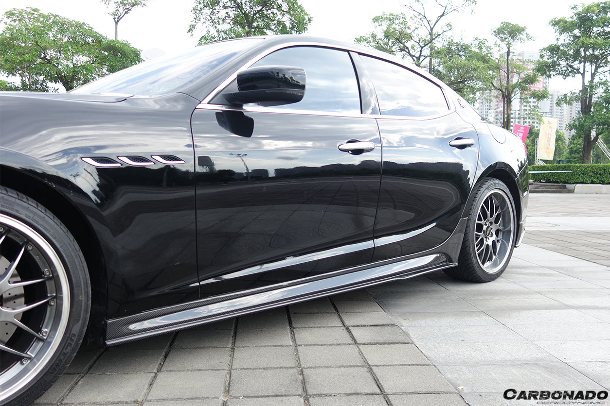 2014-2017 Maserati Ghibli EPC Style Side Skirts - Carbonado