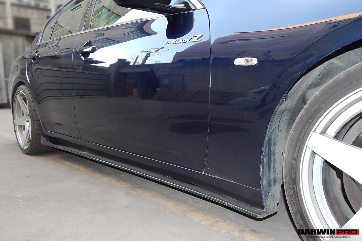 2007-2013 Infiniti G35/G37 Sedan BS Style Carbon Fiber Side Skirts Under Board - DarwinPRO Aerodynamics