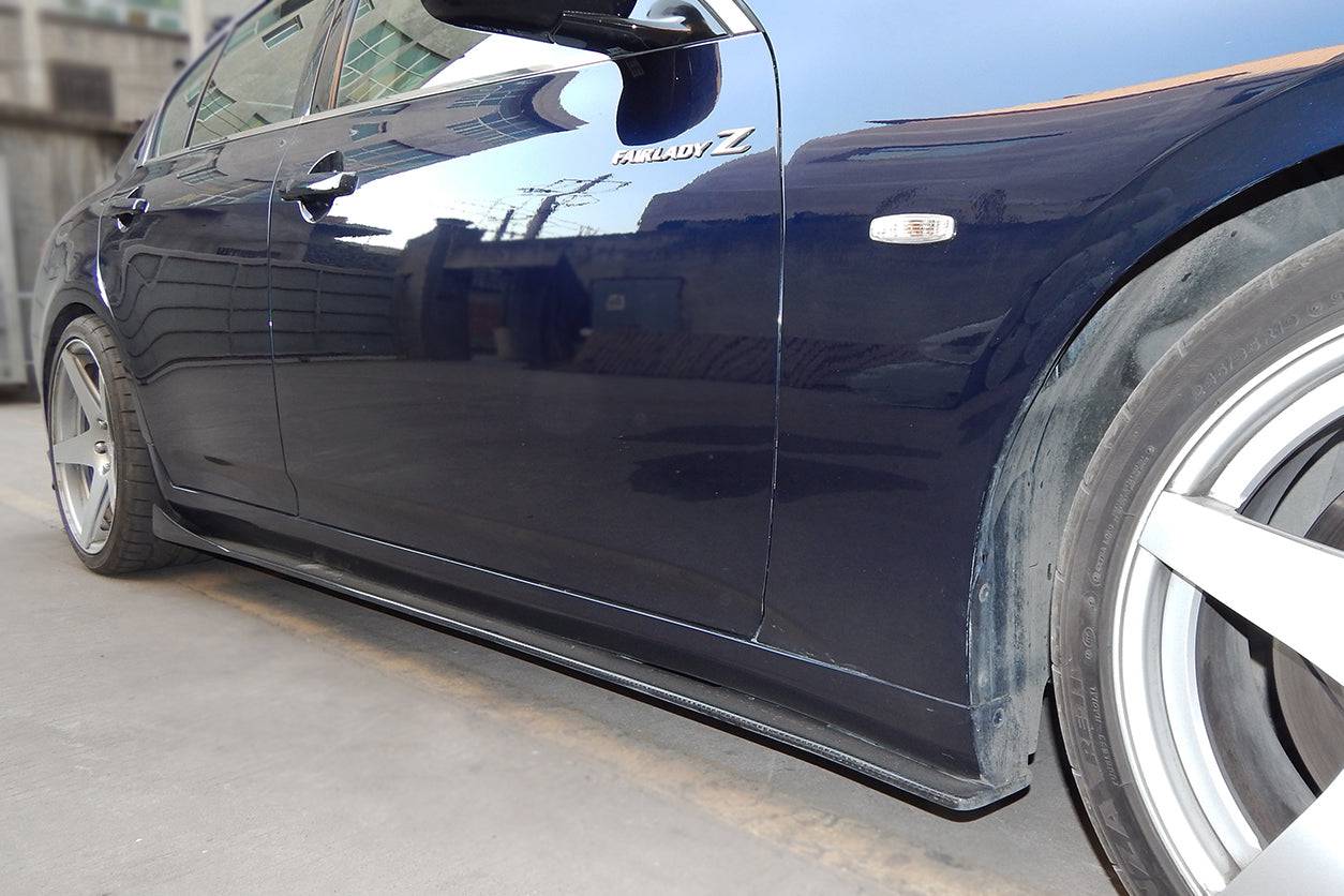 2007-2013 Infiniti G25/G35/G37 Sedan BS Style Side Skirts Under Board - Carbonado