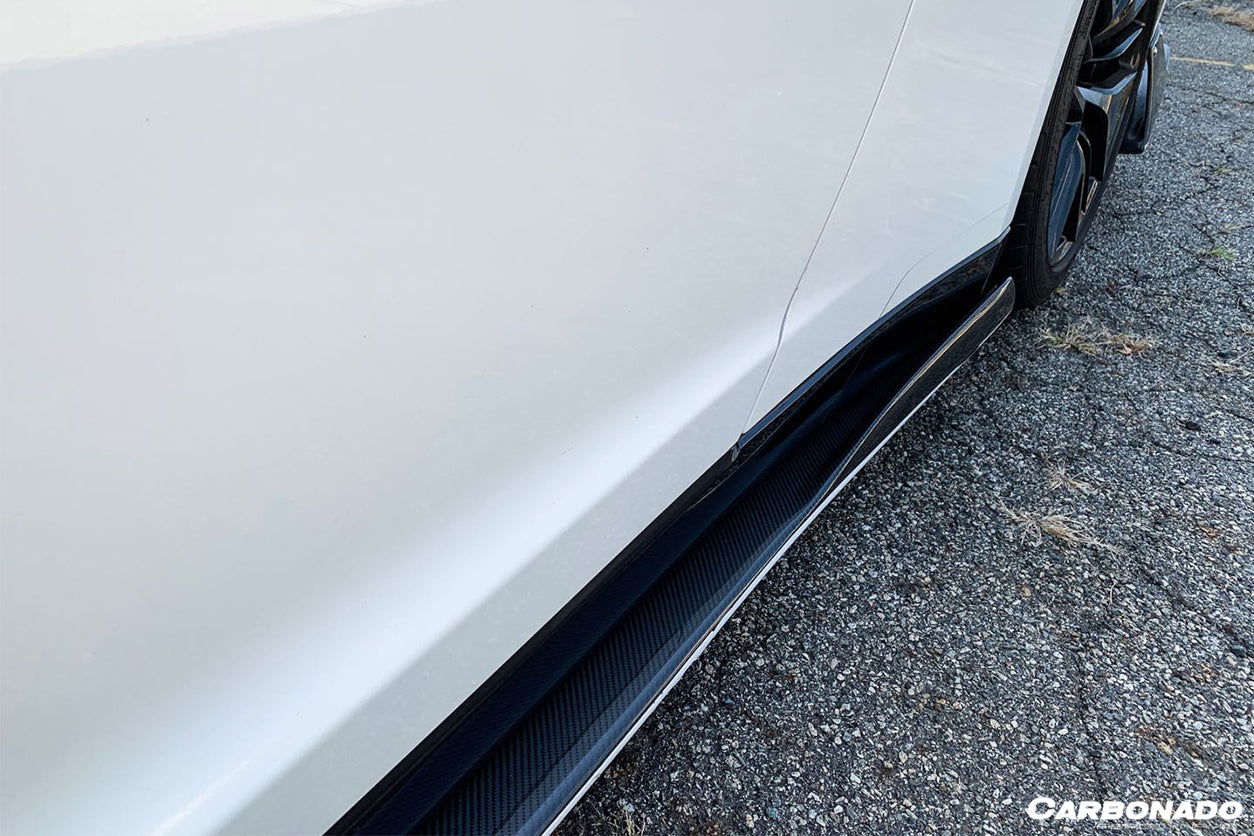 2008-2022 Nissan GTR R35 CBA/DBA VA-II Style Carbon Fiber Side Skirts Under Board - Carbonado