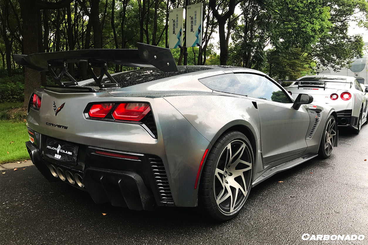 2013-2019 Corvette Z06 Grandsport AR Style Carbon Fiber Side Skirts - Carbonado