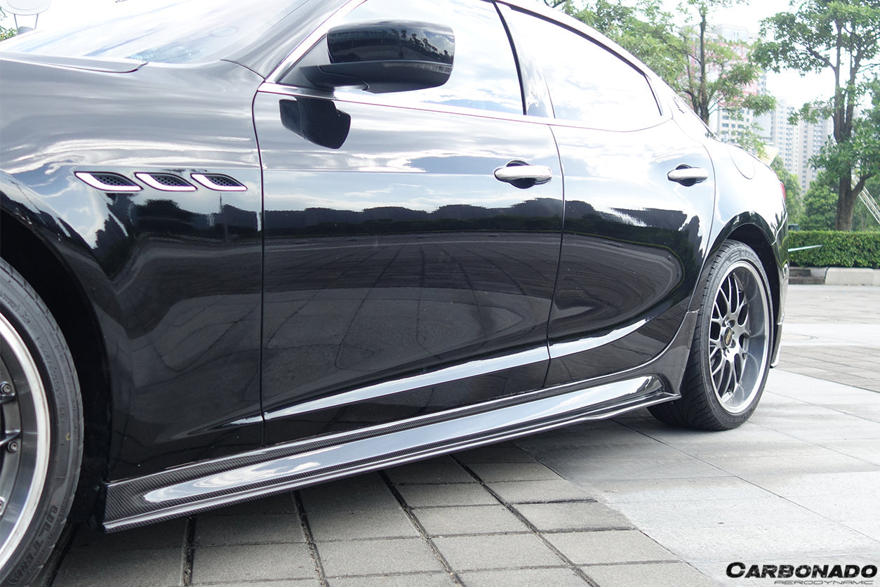 2014-2017 Maserati Ghibli EPC Style Side Skirts - Carbonado