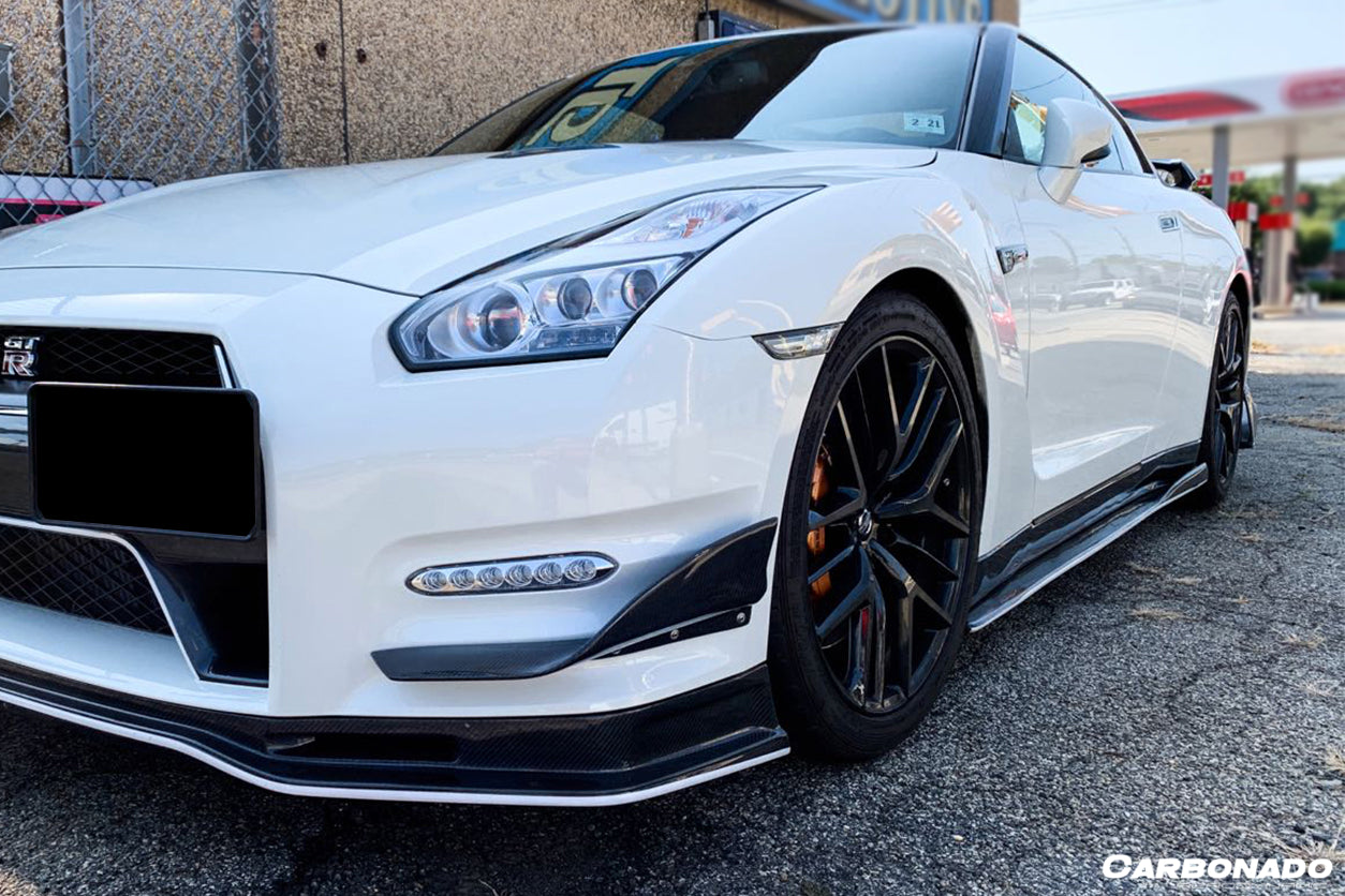 2008-2022 Nissan GTR R35 CBA/DBA VA-II Style Carbon Fiber Side Skirts Under Board - Carbonado