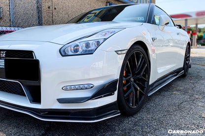 2008-2022 Nissan GTR R35 CBA/DBA VA-II Style Carbon Fiber Side Skirts Under Board - Carbonado