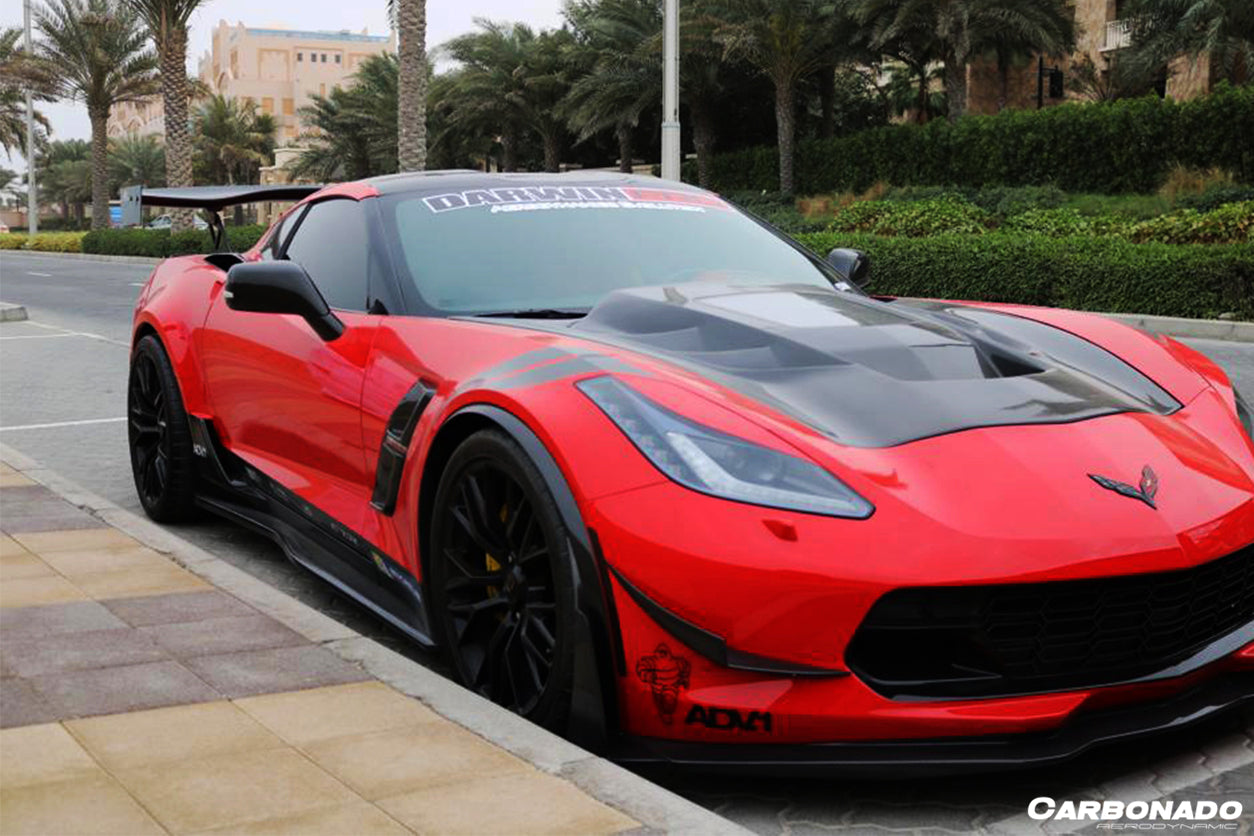 2013-2019 Corvette Z06 Grandsport AR Style Carbon Fiber Side Skirts - Carbonado
