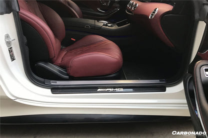 2014-2021 Mercedes Benz C217 S63/S65 AMG Coupe OE Style Dry Carbon Fiber Door Sills Steps Cover - Carbonado Aero