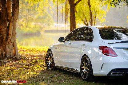2015-2021 Mercedes Benz W205 C63/S AMG Sedan Carbon Fiber Side Skirts Extension - DarwinPRO Aerodynamics