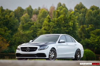 2015-2021 Mercedes Benz W205 C63/S AMG Sedan Carbon Fiber Side Skirts Extension - DarwinPRO Aerodynamics