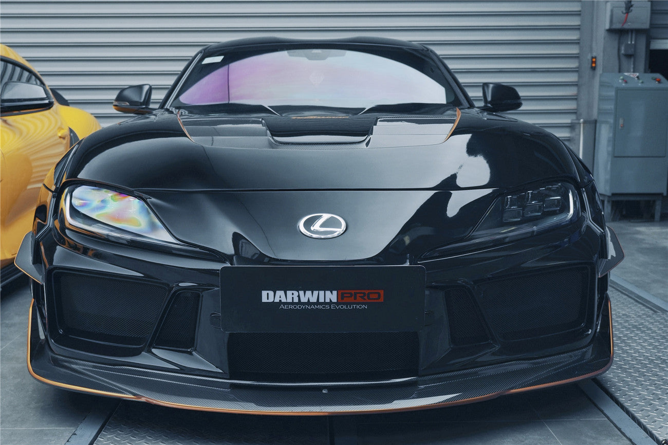 2019-UP Toyota GR Supra (J29/DB) A90 A91 BKSSII Style Partial Carbon Fiber Front Bumper - DarwinPRO Aerodynamics