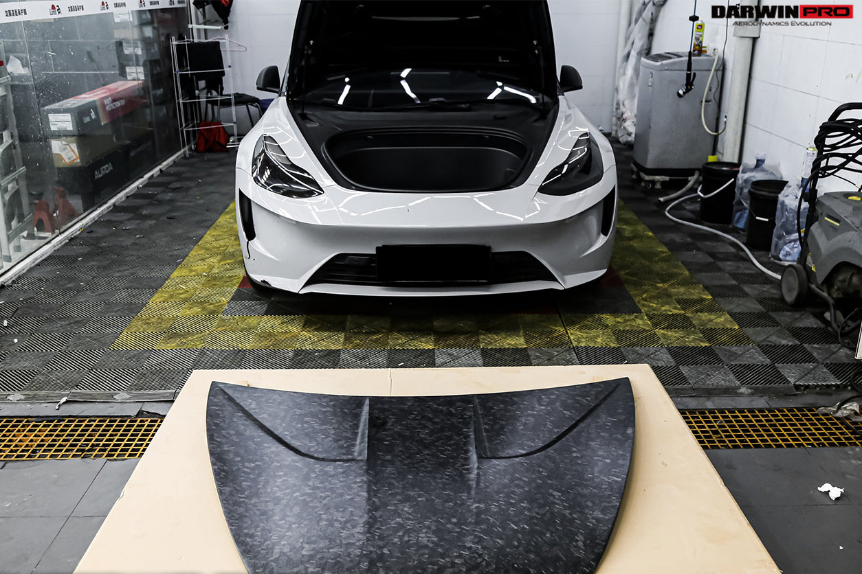 2017-2023 Tesla Model 3 IMP Performance Carbon Fiber Hood - DarwinPRO Aerodynamics