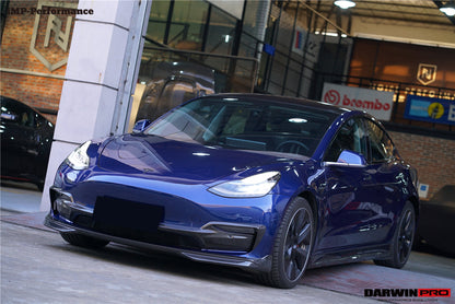 2017-2023 Tesla Model 3 IMP Performance Carbon Fiber Middle Front Lip - DarwinPRO Aerodynamics
