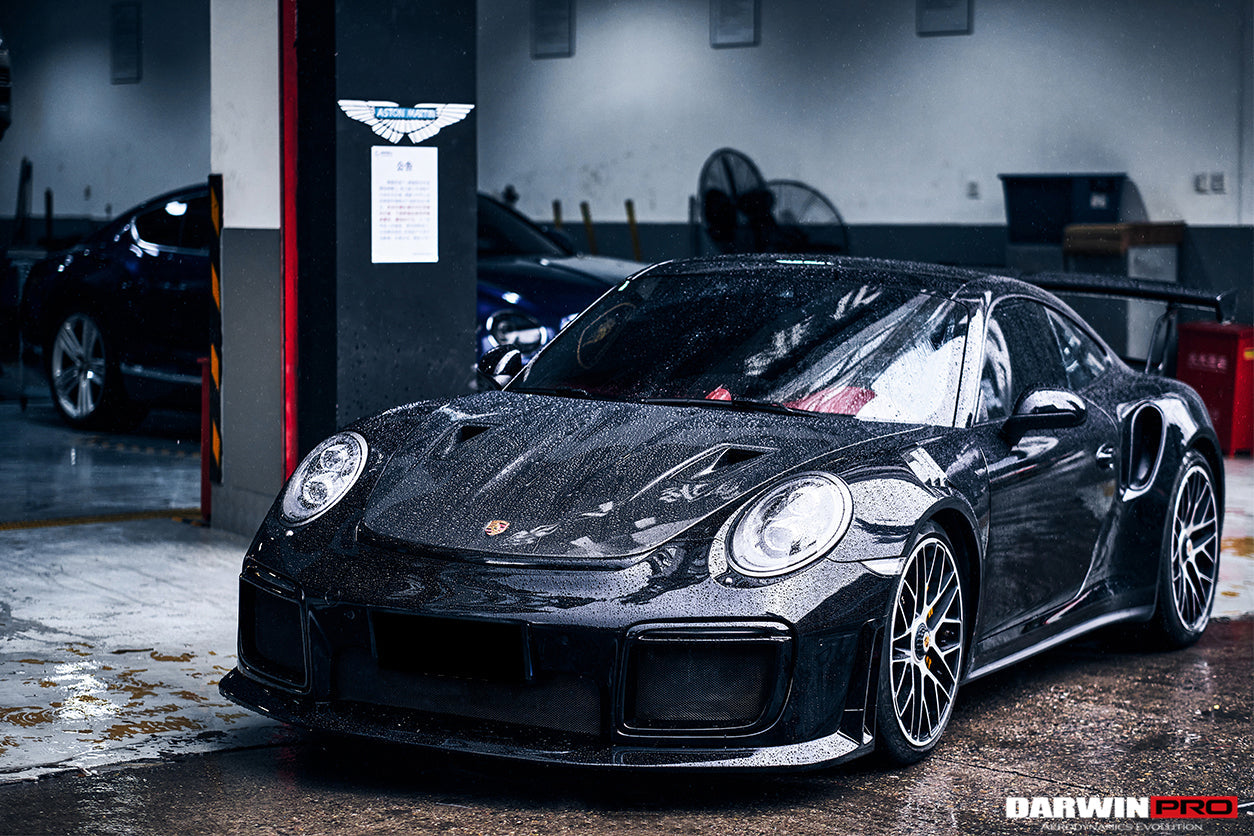 2013-2019 Porsche 911 991 Turbo/S GT2RS Style Partial Carbon Fiber Front Bumper and Fender - DarwinPRO Aerodynamics