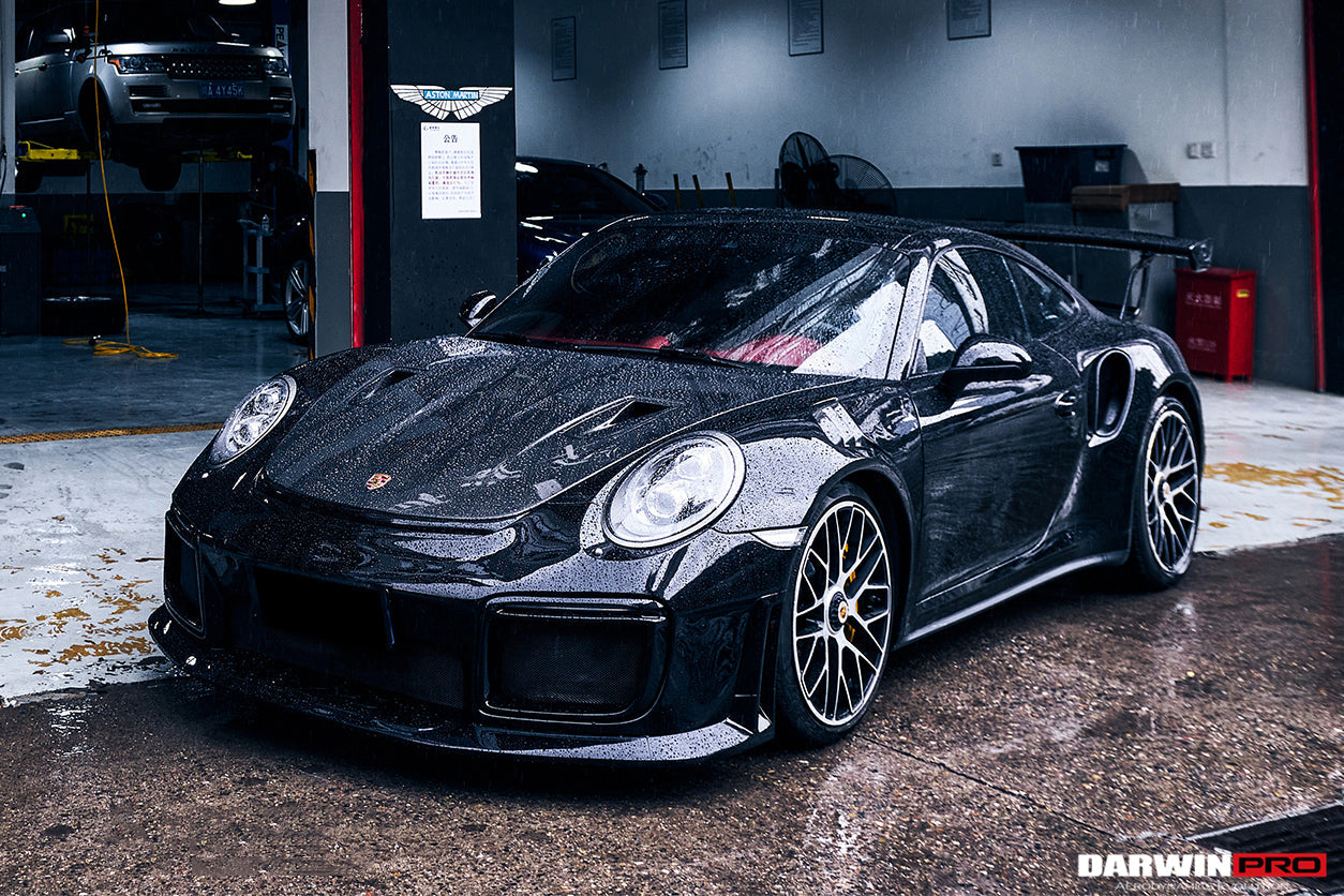 2013-2019 Porsche 911 991 Turbo/S GT2RS Style Partial Carbon Fiber Front Bumper and Fender - DarwinPRO Aerodynamics