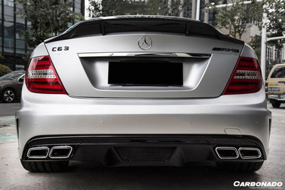 2008-2014 Mercedes Benz W204 C Class/ C63 AMG Sedan RT Style Carbon Fiber Trunk Spoiler - Carbonado