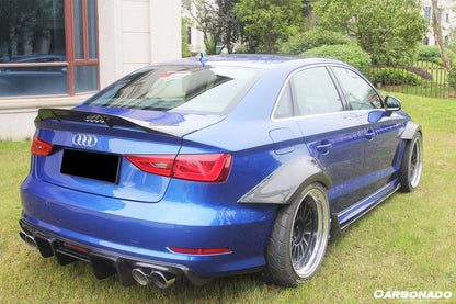 2013-2020 Audi S3/ A3 /RS3 Sedan RT Style Carbon Fiber Trunk Spoiler - Carbonado