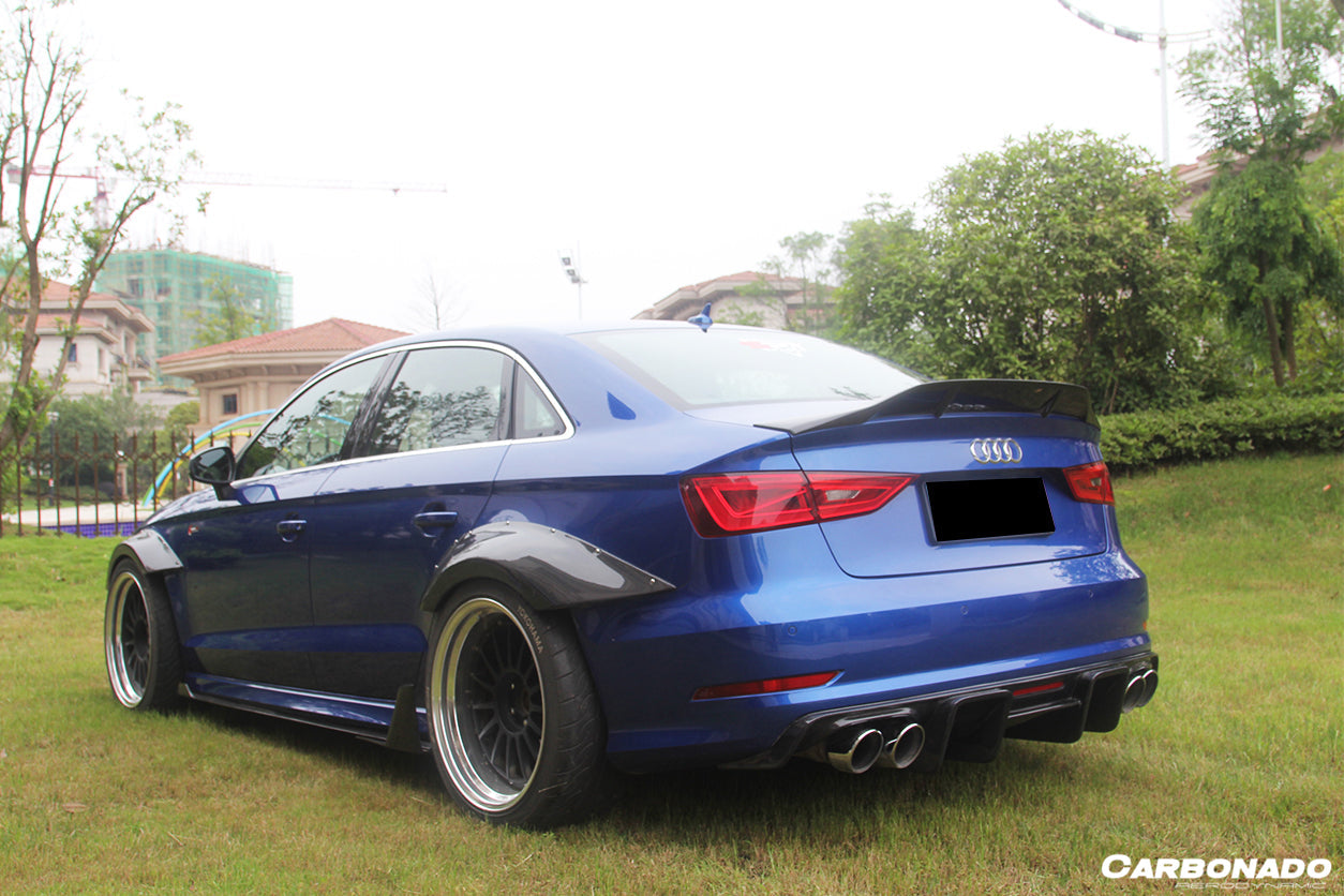 2013-2020 Audi S3/ A3 /RS3 Sedan RT Style Carbon Fiber Trunk Spoiler - Carbonado