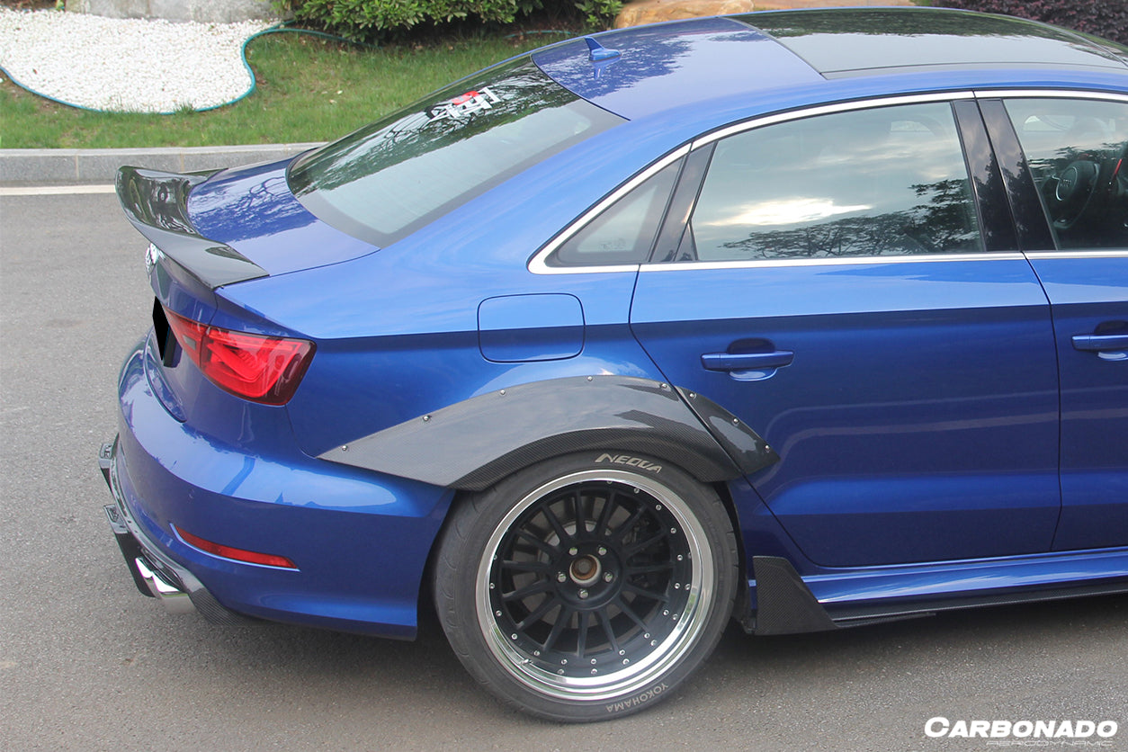 2013-2020 Audi S3/ A3 /RS3 Sedan RT Style Carbon Fiber Trunk Spoiler - Carbonado