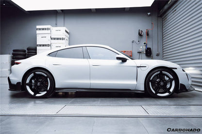 2019-2023 Porsche Taycan/4/4S/GTS/TURBO CADO Style Carbon Fiber Side Skirts - Carbonado Aero