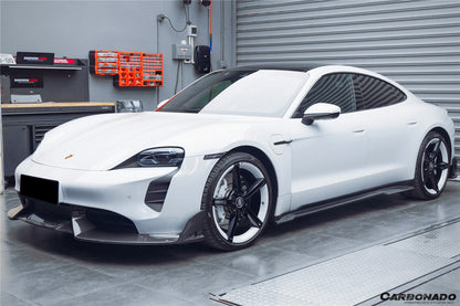 2019-2023 Porsche Taycan/4/4S/GTS/TURBO CADO Style Front Lip - Carbonado