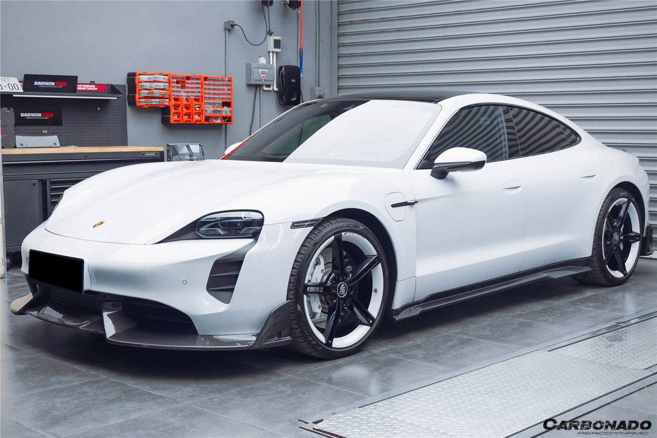 2019-2023 Porsche Taycan/4/4S/GTS/TURBO CADO Style Carbon Fiber Side Skirts - Carbonado Aero