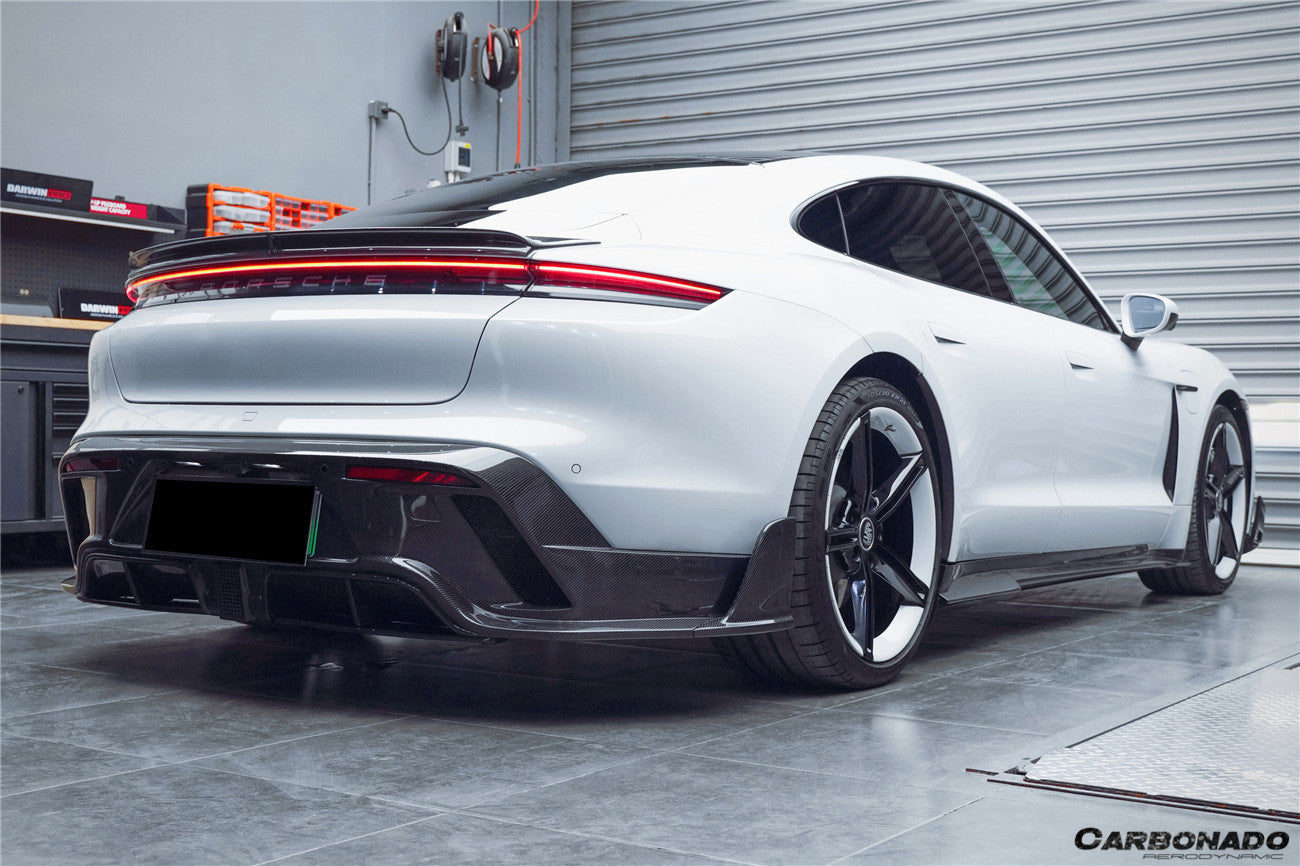 2019-2023 Porsche Taycan/4/4S/GTS/TURBO CADO Style Carbon Fiber Side Skirts - Carbonado Aero
