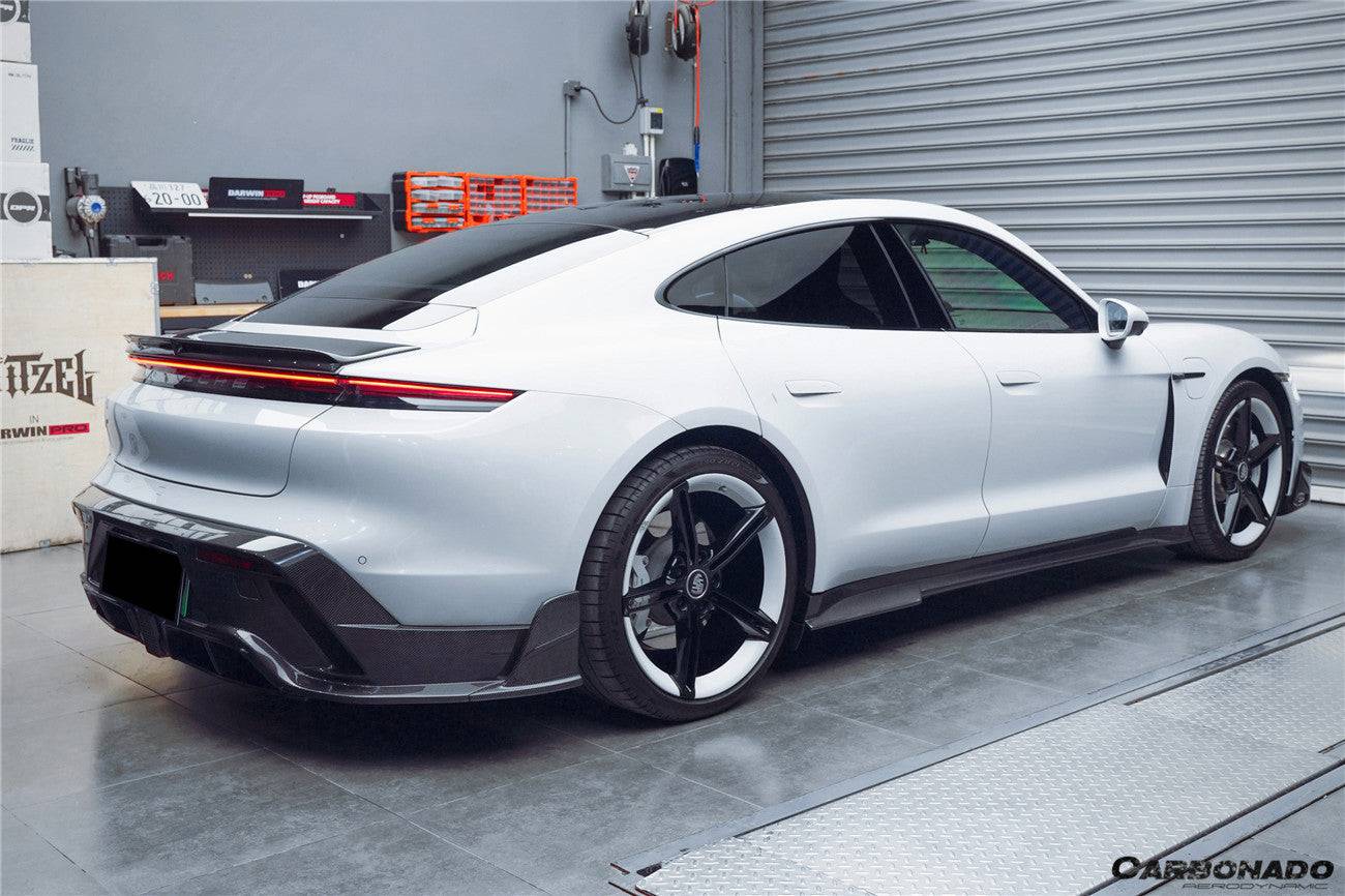 2019-2023 Porsche Taycan/4/4S/GTS/TURBO CADO Style Carbon Fiber Side Skirts - Carbonado Aero