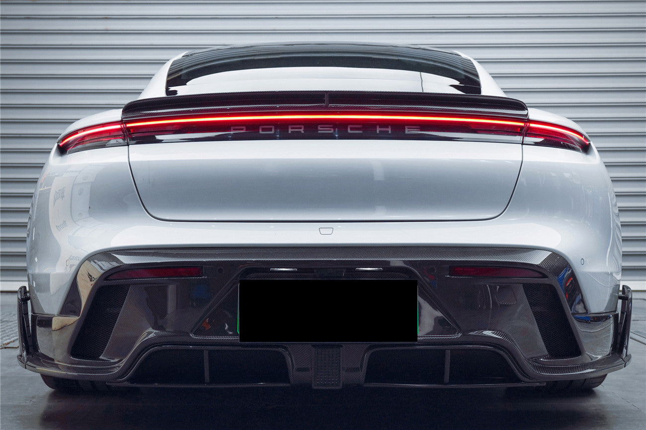 2019-2024 Porsche Taycan & 4 & 4S & GTS & TURBO CADO Style Rear Diffuser - Carbonado