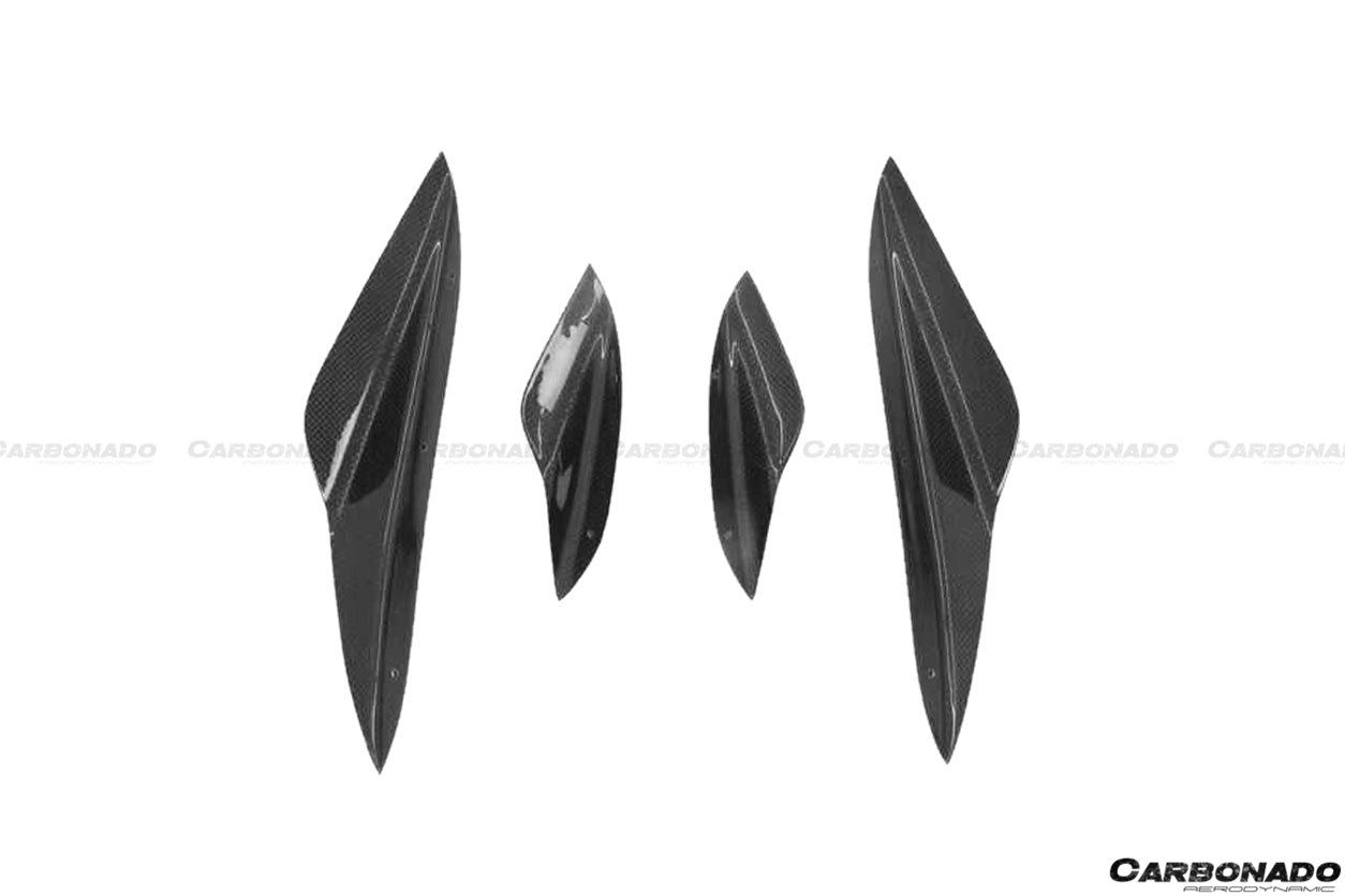 2008-2012 BMW M3 E90/E92/E93 KA Style Carbon Fiber Canards - Carbonado