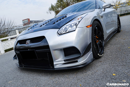 2008-2022 Nissan GTR R35 CBA/DBA TPR Style Partial Carbon Fiber Front Bumper - DarwinPRO Aerodynamics