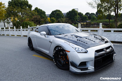 2008-2022 Nissan GTR R35 CBA/DBA TPR Style Partial Carbon Fiber Front Bumper - DarwinPRO Aerodynamics