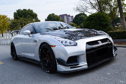 2008-2022 Nissan GTR R35 CBA/DBA TPR Style Partial Carbon Fiber Front Bumper - DarwinPRO Aerodynamics