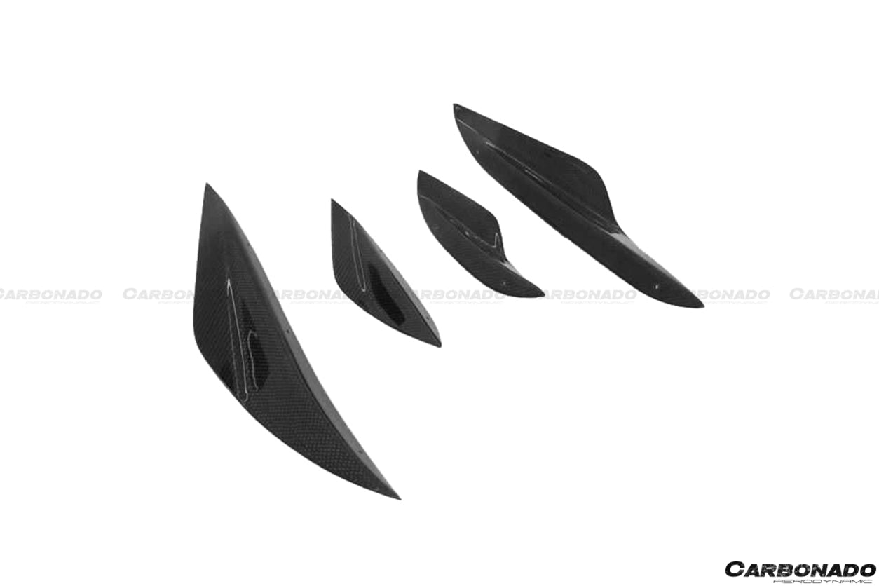 2008-2012 BMW M3 E90/E92/E93 KA Style Carbon Fiber Canards - Carbonado