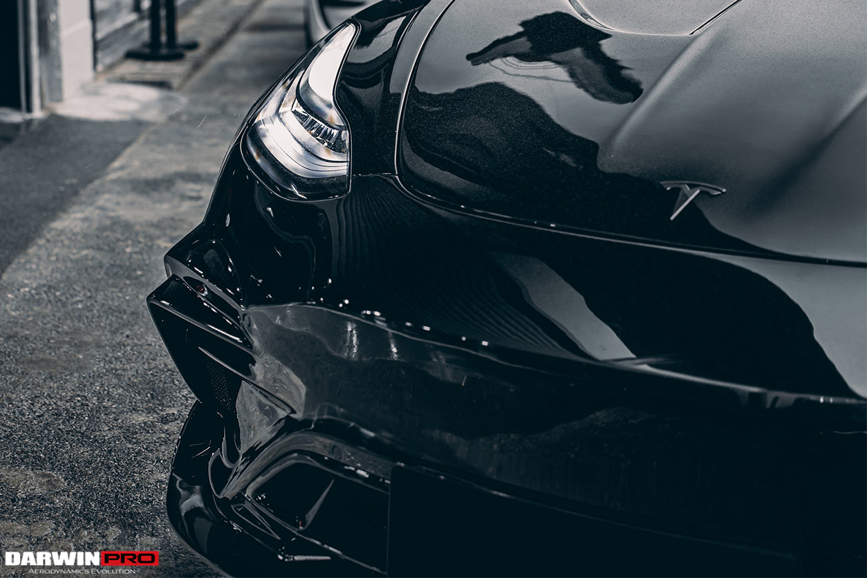 2017-2023 Tesla Model 3 IMP Performance Partial Carbon Fiber Front Bumper - DarwinPRO Aerodynamics