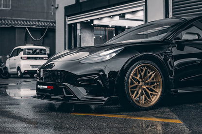 2017-2023 Tesla Model 3 IMP Performance Partial Carbon Fiber Front Bumper - DarwinPRO Aerodynamics