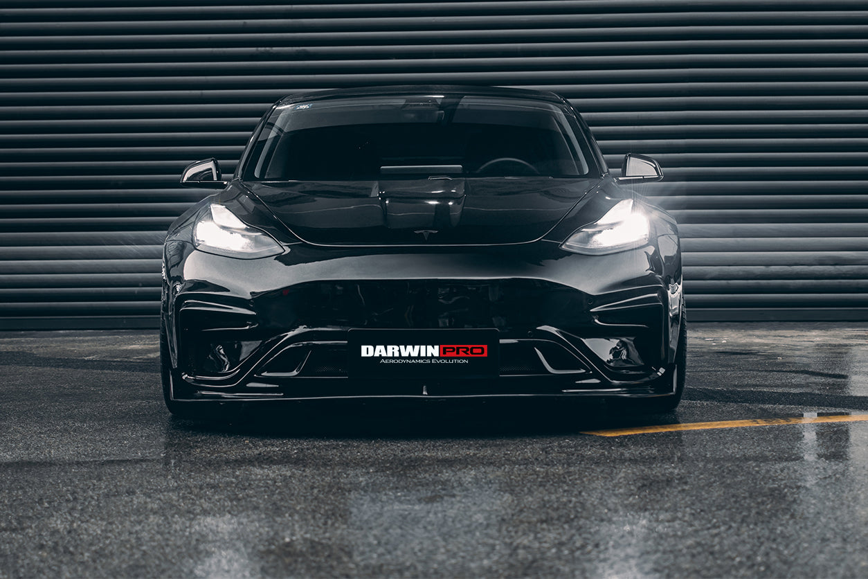 2017-2020 Tesla Model 3 IMPII Performance Partial Carbon Fiber Full Body Kit - DarwinPRO Aerodynamics