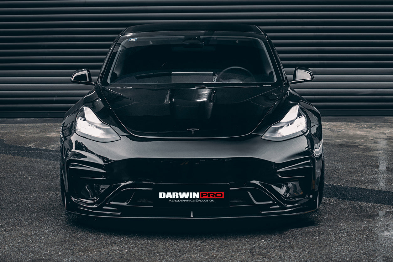 2017-2020 Tesla Model 3 IMPII Performance Partial Carbon Fiber Full Body Kit - DarwinPRO Aerodynamics