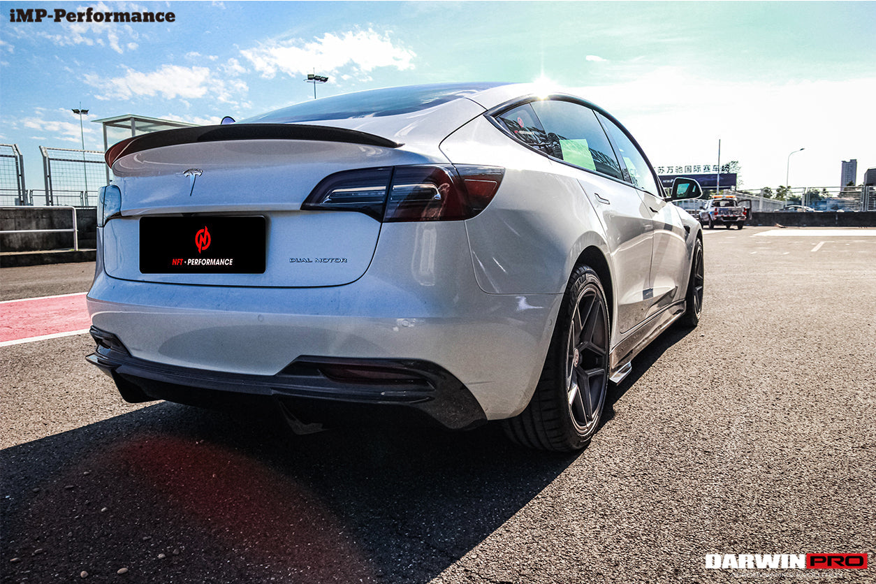 2017-2023 Tesla Model 3 IMP Performance Carbon Fiber Rear Lip - DarwinPRO Aerodynamics