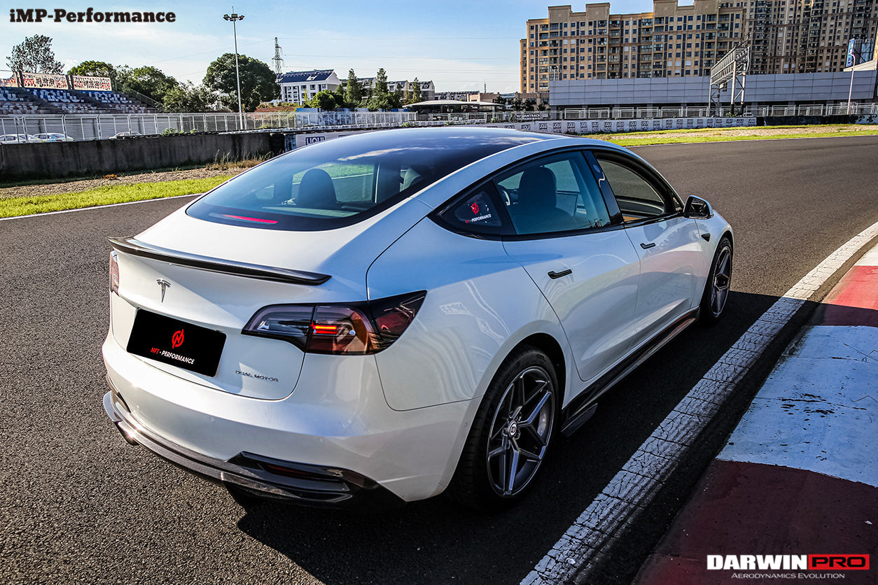 2017-2023 Tesla Model 3 IMP Performance Carbon Fiber Rear Lip - DarwinPRO Aerodynamics