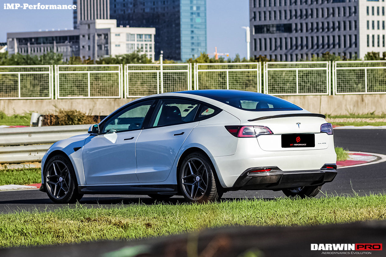 2017-2023 Tesla Model 3 IMP Performance Carbon Fiber Rear Lip - DarwinPRO Aerodynamics