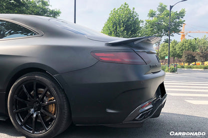 2014-2021 Mercedes Benz S Class C217 Coupe RT Style Carbon Fiber Trunk Spoiler - Carbonado
