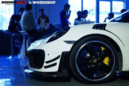 2013-2019 Porsche 911 991 Turbo/S GT2RS Style Partial Carbon Fiber Front Bumper and Fender - DarwinPRO Aerodynamics